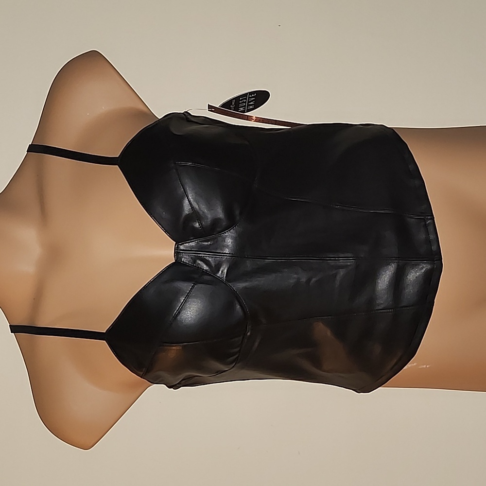 pleather bustier top